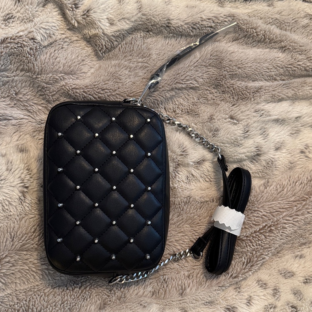Black studded purse